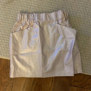 zara mini pink metallic skirt